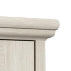 Linen White Oak 5-Shelf Bookcase with Glass Doors, Set of 2