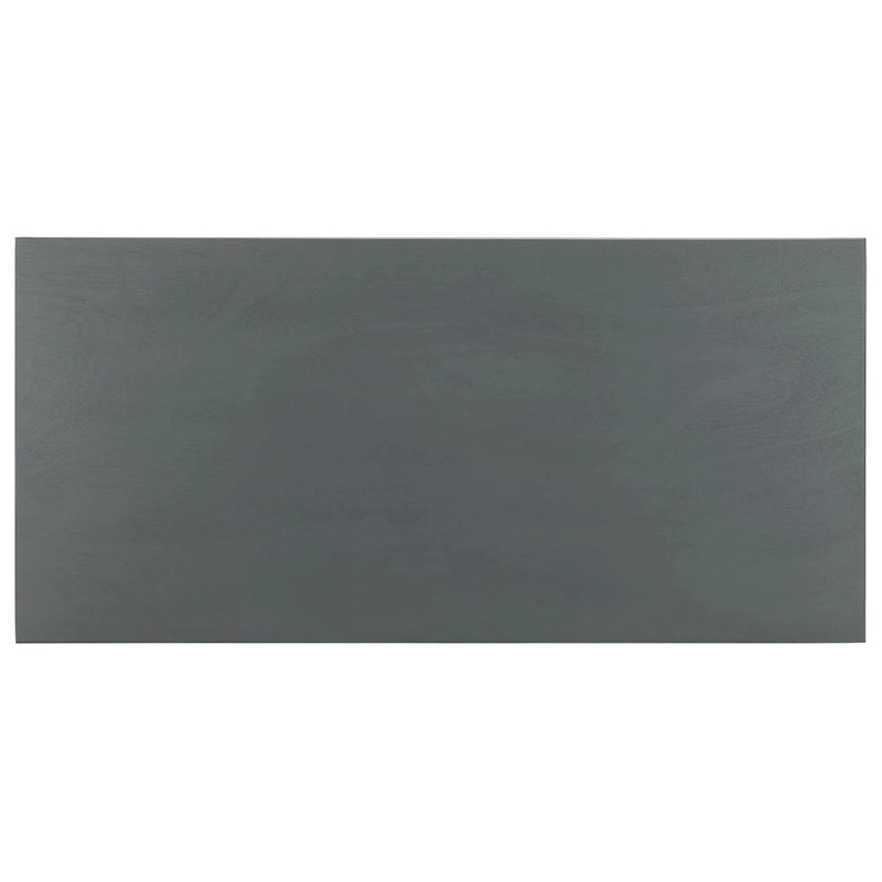 2-Drawer Writing Desk with Chevron Pattern – Black, Taupe, Distressed Grey & White