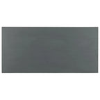 2-Drawer Writing Desk with Chevron Pattern – Black, Taupe, Distressed Grey & White
