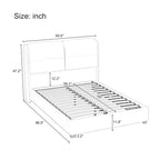 Grey Queen Hydraulic Lift Platform Bed with Storage, 1-Person