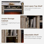 Farmhouse Style Electric Fireplace TV Stand, Fits up to 80" TV – Antique White / Black / Light Brown / Purple Oak