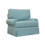 Aqua Upholstered Arm Chair, Single Seat
