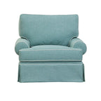 Aqua Upholstered Arm Chair, Single Seat