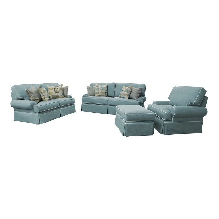 Aqua Upholstered Arm Chair, Single Seat