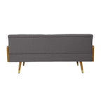 Beige / Red / Blue / Grey Mid-Century Tufted Sofa, Seats 4