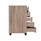 5-Drawer Wood Storage Dresser with Wheels – White / Espresso / Oak / Black | Multiple Colors