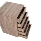 5-Drawer Wood Storage Dresser with Wheels – White / Espresso / Oak / Black | Multiple Colors