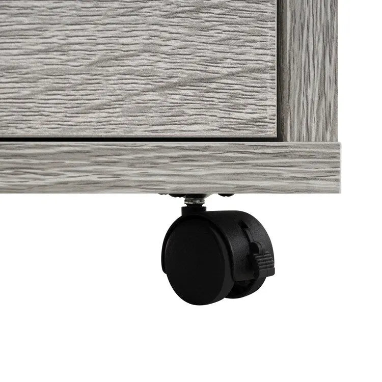 5-Drawer Wood Storage Dresser with Wheels – White / Espresso / Oak / Black | Multiple Colors