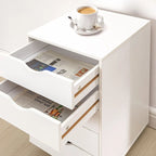 5-Drawer Wood Storage Dresser with Wheels – White / Espresso / Oak / Black | Multiple Colors