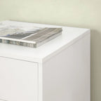 5-Drawer Wood Storage Dresser with Wheels – White / Espresso / Oak / Black | Multiple Colors