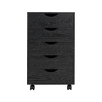 5-Drawer Wood Storage Dresser with Wheels – White / Espresso / Oak / Black | Multiple Colors