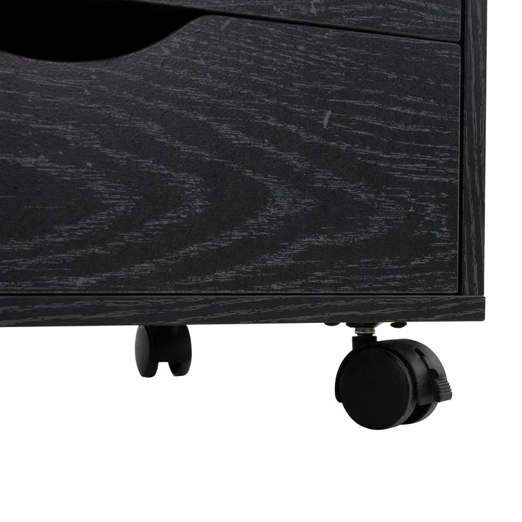 5-Drawer Wood Storage Dresser with Wheels – White / Espresso / Oak / Black | Multiple Colors