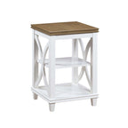 Black / Driftwood / Espresso End Table with Shelves, 1-Person