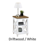 Black / Driftwood / Espresso End Table with Shelves, 1-Person