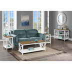 Black / Driftwood / Espresso End Table with Shelves, 1-Person