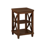 Black / Driftwood / Espresso End Table with Shelves, 1-Person