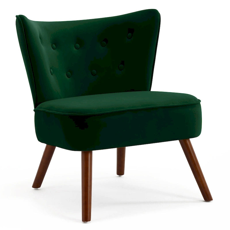 Tufted Velvet Accent Chair, Multi-Color, Single Seat