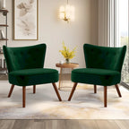 Tufted Velvet Accent Chair, Multi-Color, Single Seat