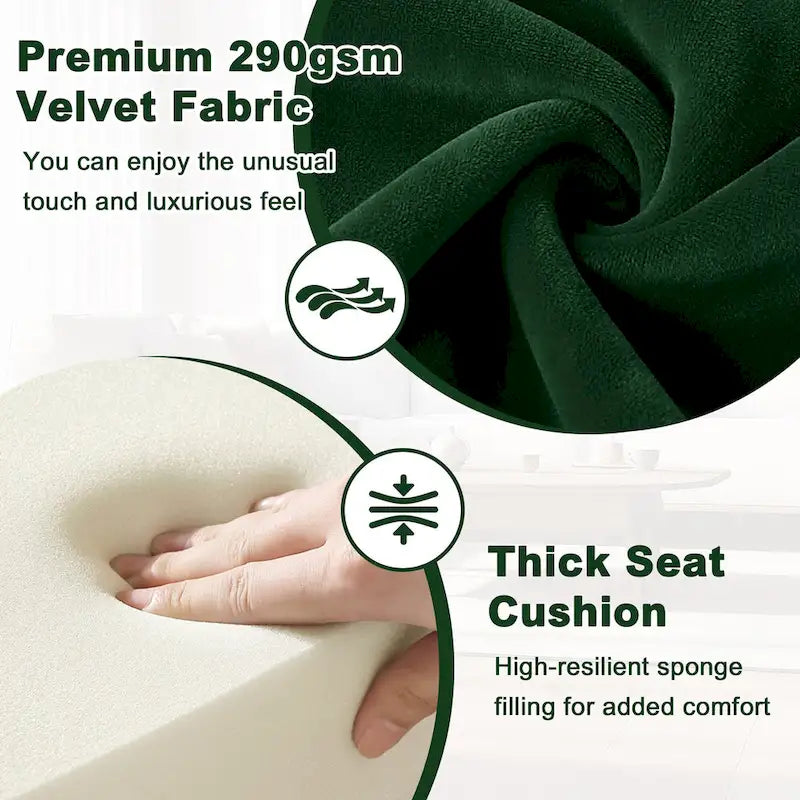 Tufted Velvet Accent Chair, Multi-Color, Single Seat