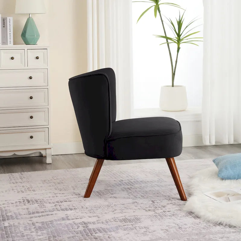 Tufted Velvet Accent Chair, Multi-Color, Single Seat