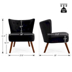 Tufted Velvet Accent Chair, Multi-Color, Single Seat