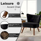 Tufted Velvet Accent Chair, Multi-Color, Single Seat