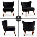 Tufted Velvet Accent Chair, Multi-Color, Single Seat
