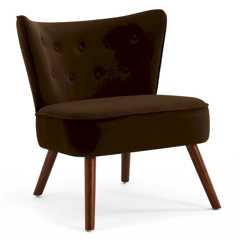 Tufted Velvet Accent Chair, Multi-Color, Single Seat