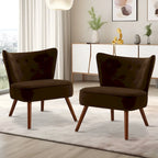 Tufted Velvet Accent Chair, Multi-Color, Single Seat