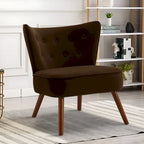Tufted Velvet Accent Chair, Multi-Color, Single Seat
