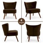 Tufted Velvet Accent Chair, Multi-Color, Single Seat