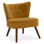 Tufted Velvet Accent Chair, Multi-Color, Single Seat