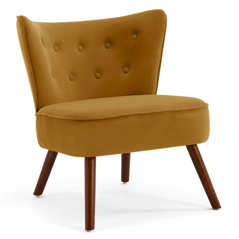 Tufted Velvet Accent Chair, Multi-Color, Single Seat