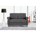 Nailhead Trim Loveseat – Grey / Camel / Ocean Blue / Beige, 2-Seater