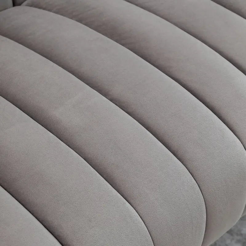 Velvet Tufted 2-Seater Loveseat with Metal Legs, Multiple Colors