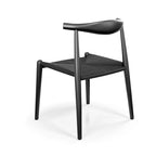 Natural/Black Papercord Dining Chair, Solid Ash Wood, 1-Seat