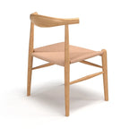 Natural/Black Papercord Dining Chair, Solid Ash Wood, 1-Seat