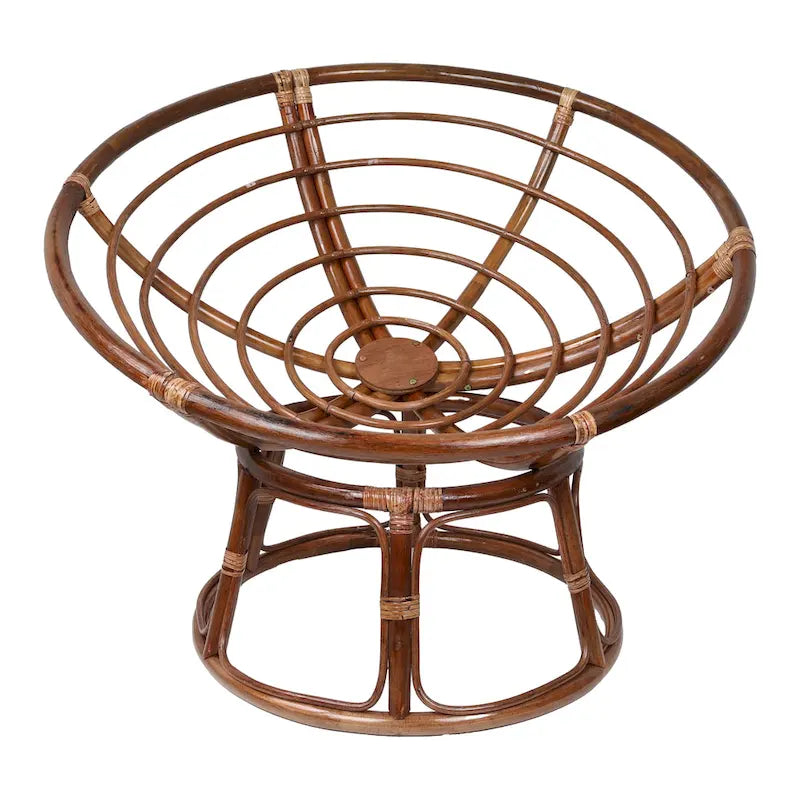 Brown Rattan Papasan Chair Frame, Single, 42"