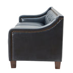 Brown / Camel / Navy / Dove / Burgundy / Sage / Black / Beige Transitional Genuine Leather 2-Seat Sofa
