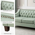 Brown / Camel / Navy / Dove / Burgundy / Sage / Black / Beige Transitional Genuine Leather 2-Seat Sofa