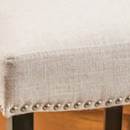 Beige Contemporary Linen Barstool, Set of 2