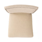 Beige Contemporary Linen Barstool, Set of 2