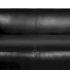 Faux Leather 3-Seater Tuxedo Sofa – Dark Walnut Legs