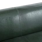 Faux Leather 3-Seater Tuxedo Sofa – Dark Walnut Legs