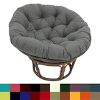 Multi-Color Tufted Twill Rattan Papasan Chair, Single
