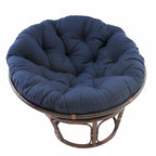 Multi-Color Tufted Twill Rattan Papasan Chair, Single