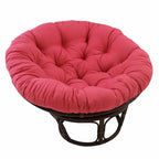 Multi-Color Tufted Twill Rattan Papasan Chair, Single