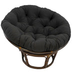 Multi-Color Tufted Twill Rattan Papasan Chair, Single