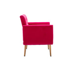 Tufted Velvet Accent Chair with Gold Metal Legs – Multiple Colors, Single Seat
