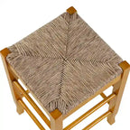Black / Cappuccino / Oak / Cream Woven Rush Seat Backless Bar Stool, Single